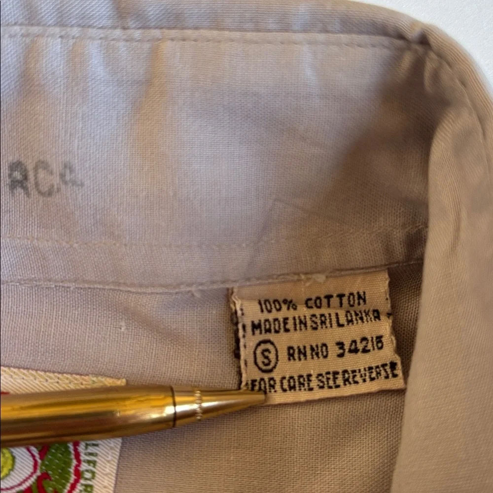 Vintage‎ 80’s Banana Republic Khaki Safari Short Sleeve Shirt Mens Size Small